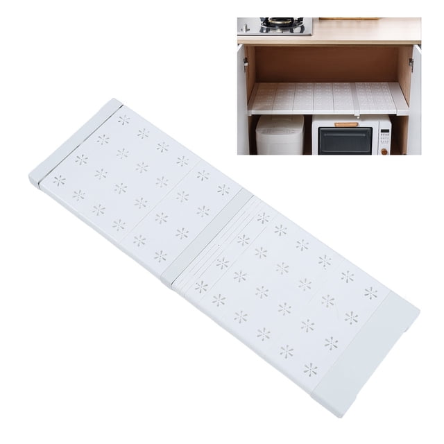 Tablette Extensible à Tension pour Garde-Robe, Installation avec Clous, Conception Rétractable, Matériau, Séparateurs de Garde-Robe Réglables à Couverture Complète 20 kg pour Garde-Robes, Armoires,