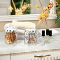 thumbnail image 4 of Yayeee 2 Pack Qtip Holder Bathroom Cotton Swab Canister with Lid Clear Dispenser Set, Blue Retro Flower, 4 of 6
