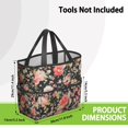 thumbnail image 3 of Garden Tool Bag,Pioneer Flower Floral Print Pattern Garden Tool Organizer,Garden Gifts,Waterproof Multi-Pocket Garden Tool Storage 11.8x5.5x11.4 Inch(Tools NOT Included), 3 of 6