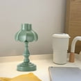 thumbnail image 4 of USB Rechargeable Table Lamp | Vintage European & American Style LED Night Light | Mini Bedside Lamp for Dormitory & Bedroom | Green ABS Material | 23x9x9cm, 4 of 6