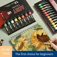 thumbnail image 2 of Graflsoa 30-Color Acrylic Paint Set with Metallic & Fluorescent Tones, 12ml Tubes, Waterproof Wall Art Kit, Compact & Portable Design, 2 of 6