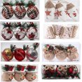 thumbnail image 4 of Adorno colgante para árbol de Navidad con forma de muñeco de nieve y campana de nieve envuelto en tela, 25 cm, decoración festiva para el hogar, 4 of 5