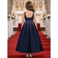thumbnail image 3 of Sholeno Flower Girl Junior Bridesmaid Dress Wedding Evening Party Elegant Banquet Birthday Ball Gowns Navy Blue 14, 3 of 7