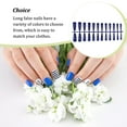 thumbnail image 4 of Fake Nail Set French Style Scratch Resistant Press-on Fingernails Full Cover Removable Trimble Adjustable Manicure Stickers Type 19, 4 of 7
