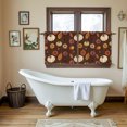thumbnail image 5 of Brown Fall Tier Curtains 24 Inch Length, Thanksgiving Pumpkin Autumn Leaves Floral Cafe Short Curtains for Bathroom Over Sink, Small Kitchen Curtain Light Filtering Tiered Drapes 2 Panels 27.5"Wx24"L, 5 of 9
