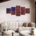 thumbnail image 2 of Elephant Stock Ammunition Usa Flag Wall Art - Horizontal Multi Panel Canvas - 5 Pieceliving Room Wall Decor - Photography Flags Multi Panel - Black And Brown Decor - 92" x 42", 2 of 4