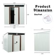 thumbnail image 4 of DEALTOPS Outdoor storage sheds 6FTx5FT Pent roof with Double Lockable Doors for Backyard Patio Lawn - White, 4 of 8