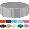 thumbnail image 2 of 1Pc 84inch/2.13M Round DIY Solid Color Disposable Tablecloth Wedding Birthday Party Xmas Tablecover, 2 of 4