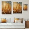 thumbnail image 4 of Designart "pasture Goldenrod Glow I" Floral Print on Natural Pine Wood, 4 of 5