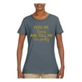 thumbnail image 3 of Gold Feed Me Tacos And Tell Me I'm Pretty Cinco de Drinco Cinco De Mayo Womens T-Shirt, Charcoal, Medium, 3 of 5