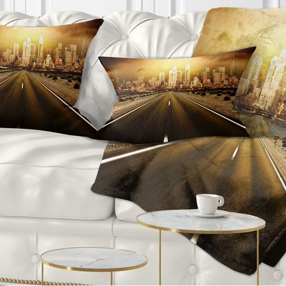 Designart World s End - Landscape Photography Throw Pillow - 12x20