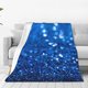 thumbnail image 1 of Balery A Blue Glitter Manta de Felpa Suave y Acogedora – Cobija de Franela Aterciopelada para Cama, Lavable y Cálida para Sofá, Mascotas, Transpirable-50"x40", 1 of 7