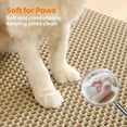 thumbnail image 2 of Jumbo Cat Litter Mat, 46x26 Inches Double Layer Honeycomb Litter Trapping Mat, Non Slip Waterproof Urine Proof Extra Large Cat Litter Box Mat, Kitten Supplies and Essentials, XXL, Beige, 2 of 5