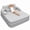 Gray, variant on Hurber Queen Size Air Mattress with Built-in Pump & Headboard, 18 in Portable Inflatable Bed with Cup Holders for Home Guests Outdoor