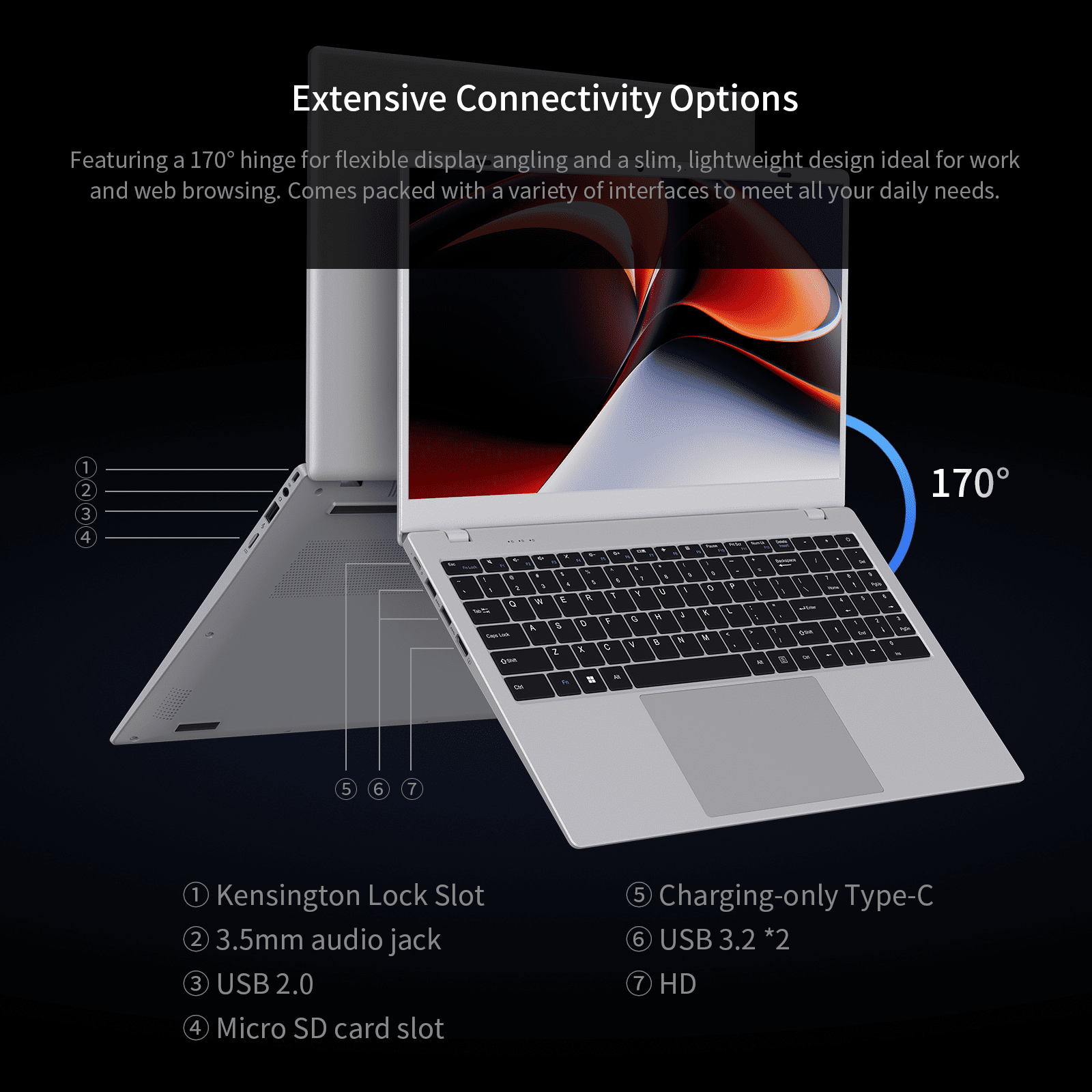 Tulasi 2026 New 15.6” Laptop Computer, Massive 32GB RAM 512GB SSD Intel Pentium Gold 6500Y up to 3.4GHz 1080P FHD Display WiFi5 BT5.0 Silver Streaming Everyday Computing