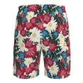 thumbnail image 6 of Kdxio Beautiful Flower Pattern Mens Casual Shorts - Drawstring Summer Beach Sports Shorts for Men, 6 of 9
