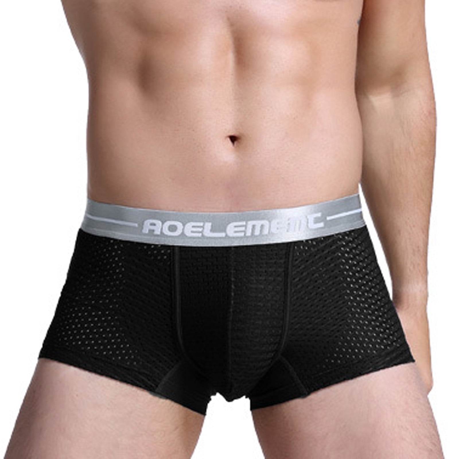 RPVATI Men's Underwear Boxer Briefs Short Leg Low Rise Trunks