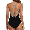 thumbnail image 3 of SMZ Women's One Piece Swimsuit Tummy Control Bathing Suits Sexy Cutout Swimwear Full Coverage Swim Suits for Women 2025, 3 of 4