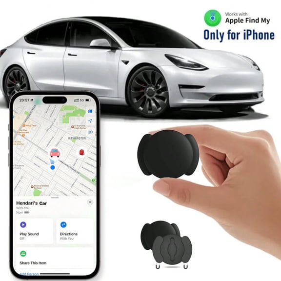 Apple Find My Magnetic Mini GPS Tracker, iOS only car/motorcycle/bicycle tracker, black