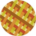 thumbnail image 1 of Ahgly Company Indoor Round Patterned Orange Red Orange Area Rugs, 8' Round, 1 of 6