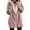 Pink, variant on Ladies Plus Size Hooded Jacket Women Casual Full Zipper Coat Mid-Length Warm Wool Fleece Outerwear Jackets for Juniors Girls Plus Coat