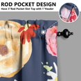 thumbnail image 5 of Vintage Boho Curtains 36 Inch Short - 3 Panel Farmhouse Floral Set with Rustic Wildflowers, Rod Pocket, 5 of 6