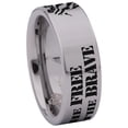 thumbnail image 3 of Home of the Free Because of the Brave Tungsten Carbide Ring, 3 of 9