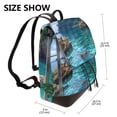 thumbnail image 2 of Balery Tropical Paradise Window View Mochila de Cuero para Mujeres, Gran Capacidad, Bolsa de Viaje Multifuncional, Mochila de Cuero y Bolsa de Hombro para Mujeres, 2 of 4