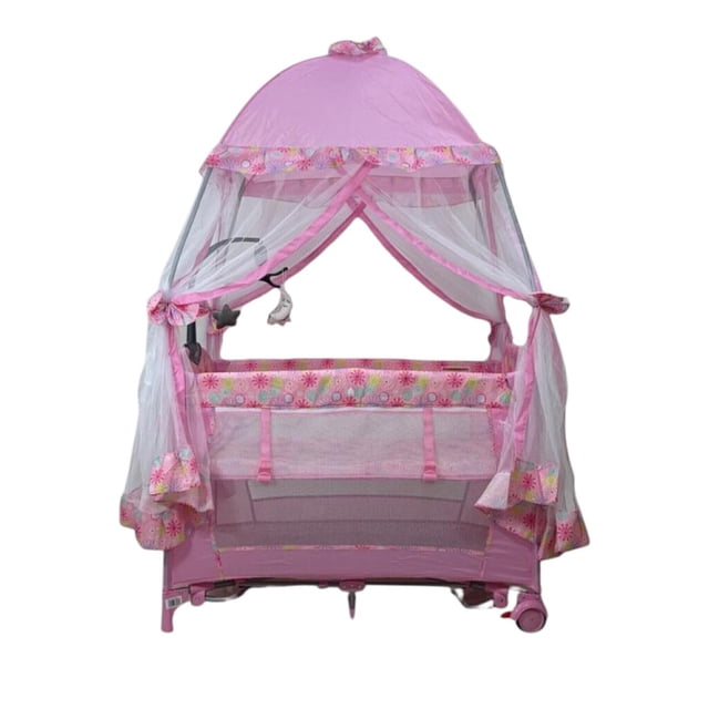 Cuna Corral Bebe Starkids Draco Toldo Liso Movil Musical Rosa Claro Starkids DRACO ROSA