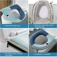 thumbnail image 5 of Asiento De Inodoro Acolchado Con Asa, Funda De Asiento De Inodoro Acolchada Lavable, Cojín De Asiento De Inodoro Antibacteriano Universal, 3 Piezas Sincero Electrónica, 5 of 5