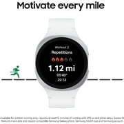 Samsung Galaxy Watch8 44mm Bluetooth Smart Watch, International Version, Silver, White Band