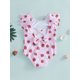 thumbnail image 2 of Traje de baño de verano para niñas, Trajes de baño de manga cruzada sin espalda con estampado de fresas dulces, 2 of 4