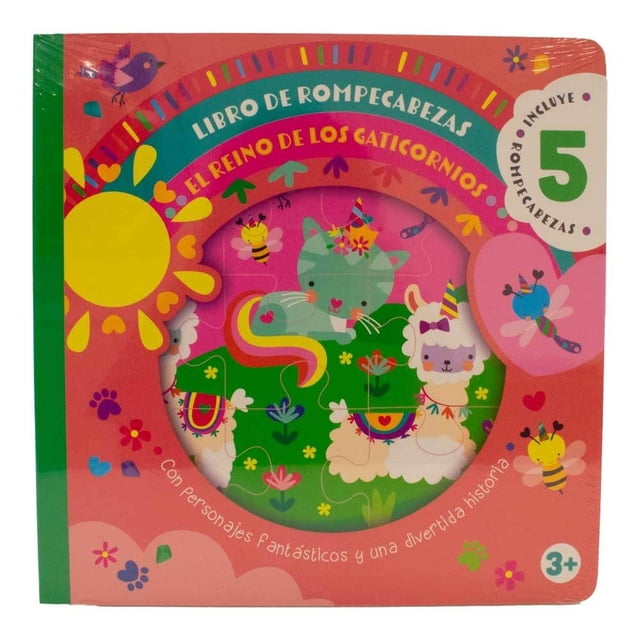 Libro Silver Dolphin de Rompecabezas El Reino de los Gaticornios