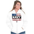 thumbnail image 4 of US Navy Honor Courage American Flag Unisex Plus Size Zip Hoodie Brisco Brands 5X, 4 of 5