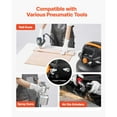 thumbnail image 4 of KFFKFF 6 Gallon Air Compressor, 1.7HP 2.3CFM @ 90PSI Portable Pancake Air Compressor & 150PSI Max Working Pressure, Oil-Free Compressor Tank for Tire Inflation, Spray Painting, Woodwork Nailing, 120V, 4 of 9