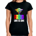 thumbnail image 2 of Proud LGBTQ Love is Love Lesbian Gay Queer Transgender Women Tops, 2 of 8