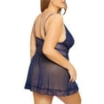 thumbnail image 2 of Kmbangi Nuisette Grande Taille Sans Manches Dos Nu Col en V Dentelle Florale d'Été avec String, 2 of 9
