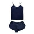 thumbnail image 5 of Women's Silk Satin Pajama, Ladies V neck Camisole Pajamas Set Soft, Two-Piece Pj Sets Sleepwear Loungewear Cami Shorts Pj Sets S-XXL, 5 of 8