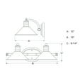 thumbnail image 4 of Akron 2 Light Bronze Farmhouse Barn Bathroom Vanity Fixture, 4 of 8