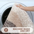 thumbnail image 4 of Luxury Bathroom Rug Mat, Extra Soft and Absorbent Bath Rugs, Non-Slip Plush Shaggy Bath Carpet Runner, Machine Wash Dry, Bath Mats for Bathroom Floor, Tub and Shower, 47x17, Brown, 4 of 6
