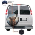 thumbnail image 4 of KAKALAD Beautiful Highland Cow 06 Spare Tire Cover Universal Vehicle Accessories Buckle Car Tools 17”in, 4 of 6