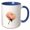 Blue/White, variant on 3drose, Narcissus Paperwhites Flower Cut Out, 11oz Two-tone Green Mug