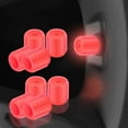 thumbnail image 1 of 8pcs Universal Car Tire Stem Cap Tire Dust Cover Luminous for Vehicles Red, 1 of 8