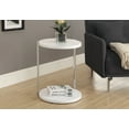 thumbnail image 7 of Monarch Specialties Accent Table, Round, Side, End, Nightstand, Lamp, Bedroom, Glossy White Laminate, 7 of 7