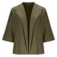 thumbnail image 4 of wdsxpo Jackets for Women Cardigans Lightweight Jacket Casual Long Sleeve Lapel Coat Solid Color Open Front Oversized Jackets, 4 of 6