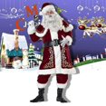 thumbnail image 3 of Disfraz de Navidad Disfraz de Papá Noel Traje Conjunto de disfraz de actuación de pareja adulta, 3 of 5