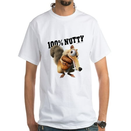 Scrat Ice Age - CafePress - Ice Age Scrat 100% Nutty White T-Shirt - Men's Classic T-Shirts