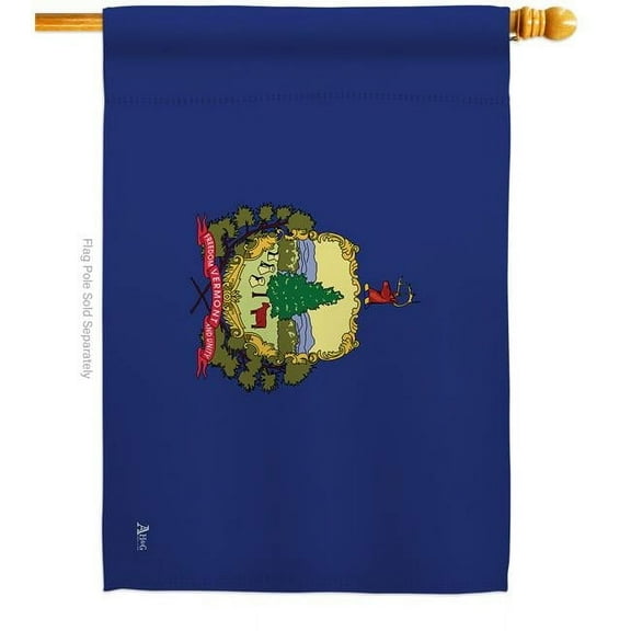 28 x 40 in. Vermont American State House Flag with Double-Sided Horizontal Decoration Banner Garden Yard Gift