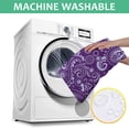 thumbnail image 6 of Purple Paisley Pattern Square Tablecloth,Waterproof Square Table Cover,Wipeable Spillproof Washable Table Cover for Home Kitchen Party Decor 42"X42"(107x107cm), 6 of 6