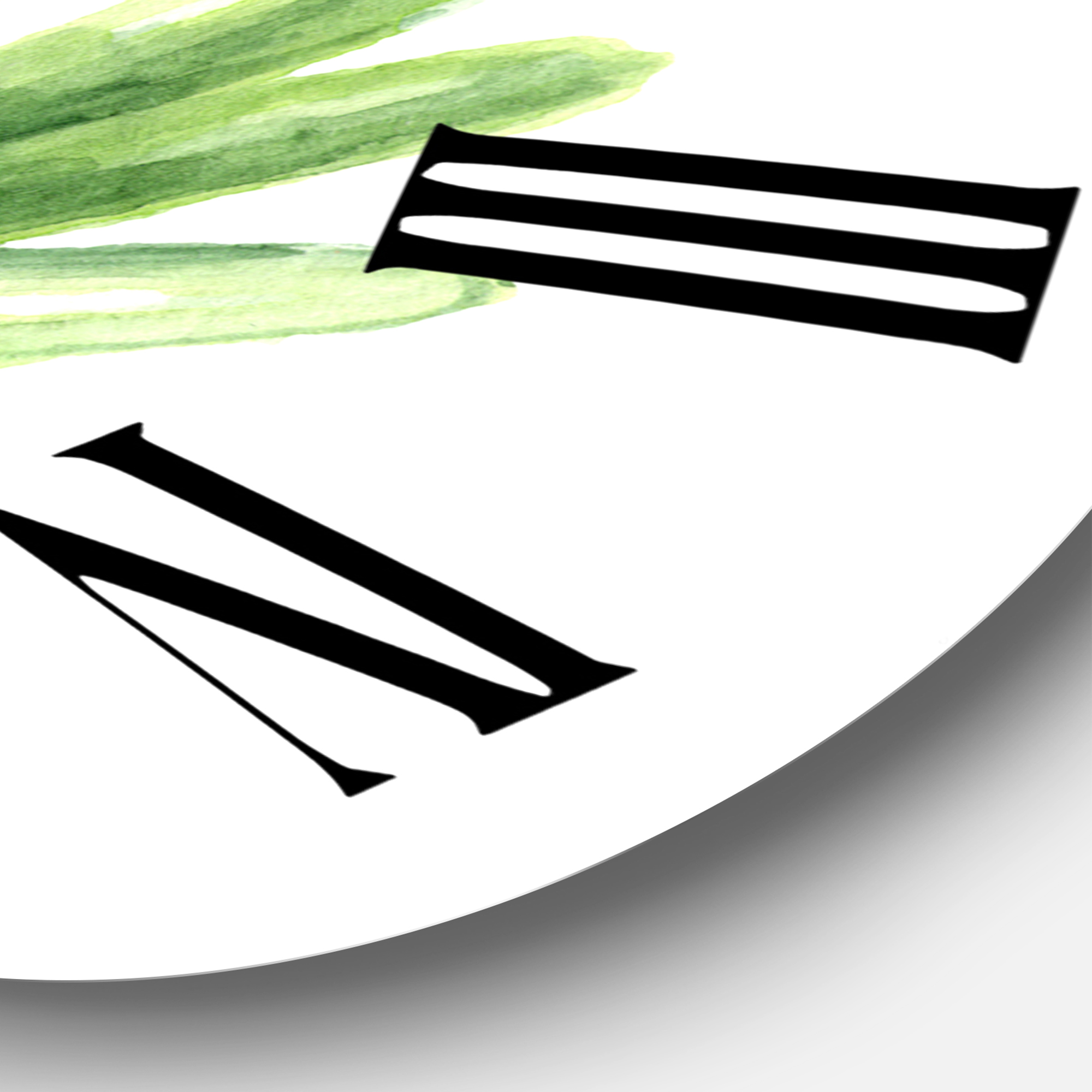 Designart 'Succulent Flower In Terracotta Pot I' Traditional Wall Clock